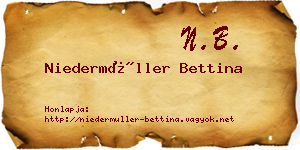 Niedermüller Bettina névjegykártya