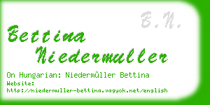 bettina niedermuller business card